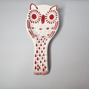 Owl Shaped Spoon Rest HOME Essentials Red